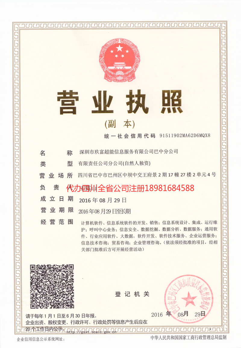 乐山乐山玖富超能信息服务有限公司